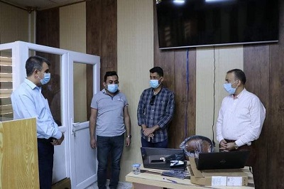 تهيئة مختبرات الجامعة لاداء الاختبار التنافسي الالكتروني