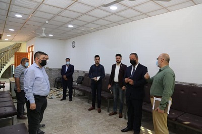 رئيس الجامعة يتفقد بنايتي مركز الحاسبة الالكترونية 